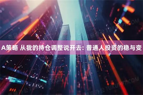 A策略 从我的持仓调整说开去: 普通人投资的稳与变
